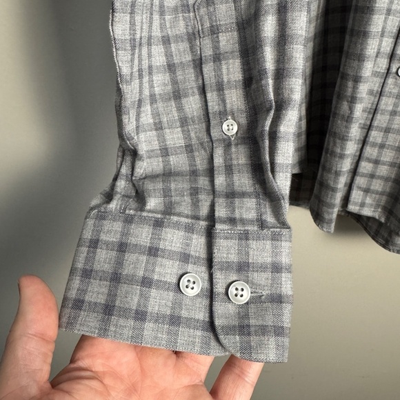 Joseph Abboud‎ Men's Long Sleeve Button Up Shirt Check Gray Size X-Large Casual - Picture 2 of 11